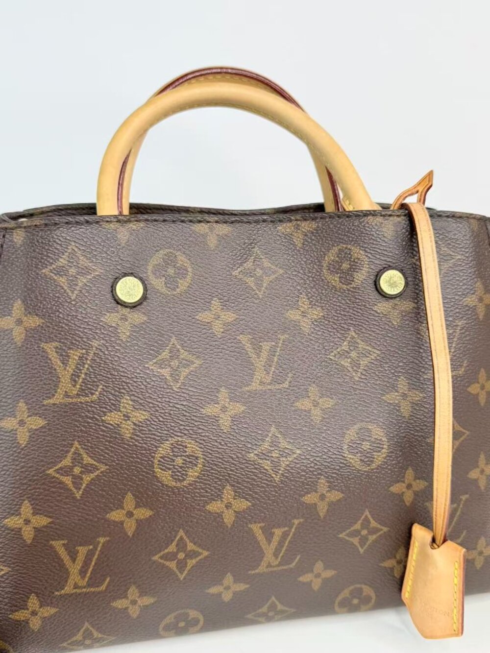 Louis Vuitton Montaigne MM Monogram Canvas Top Handle Shoulder Crossbody Bag - Picture 9 of 12
